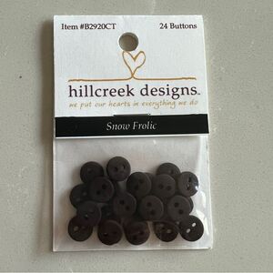 5/$20 Buttons Hillcreek Designs Hand-Dyed 24 Count Item #B2920CT "Snow Frolic"